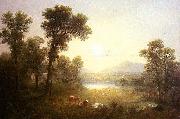 Asher Brown Durand Lake Scene in the Mountains France oil painting artist